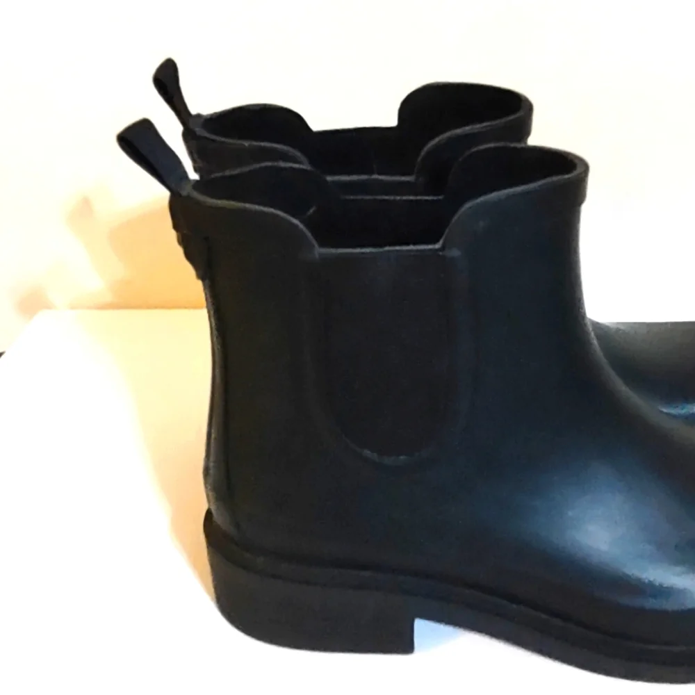 Madewell Black Chelsea Rain Ankle Boots
